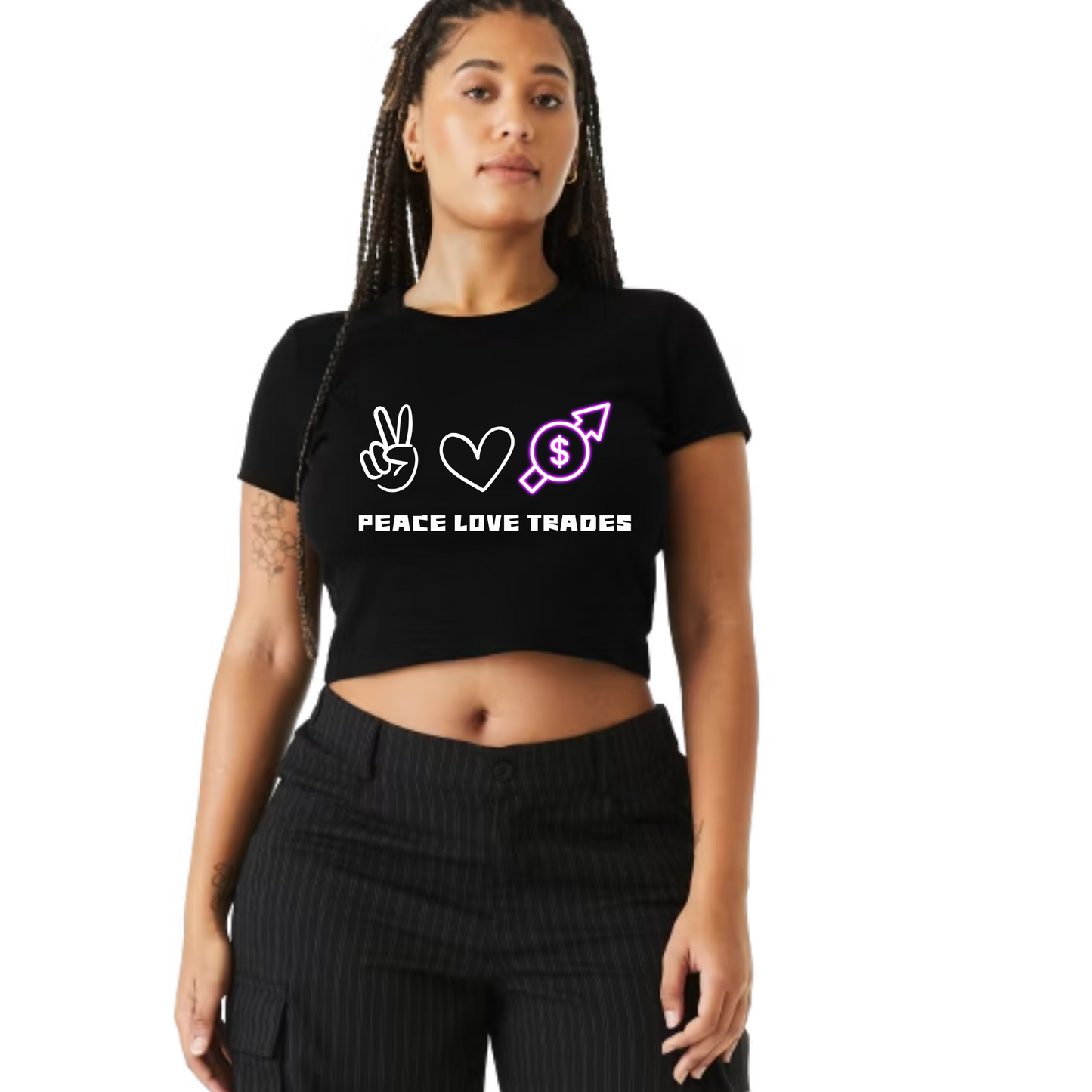 Peace Love Trades Crop Top