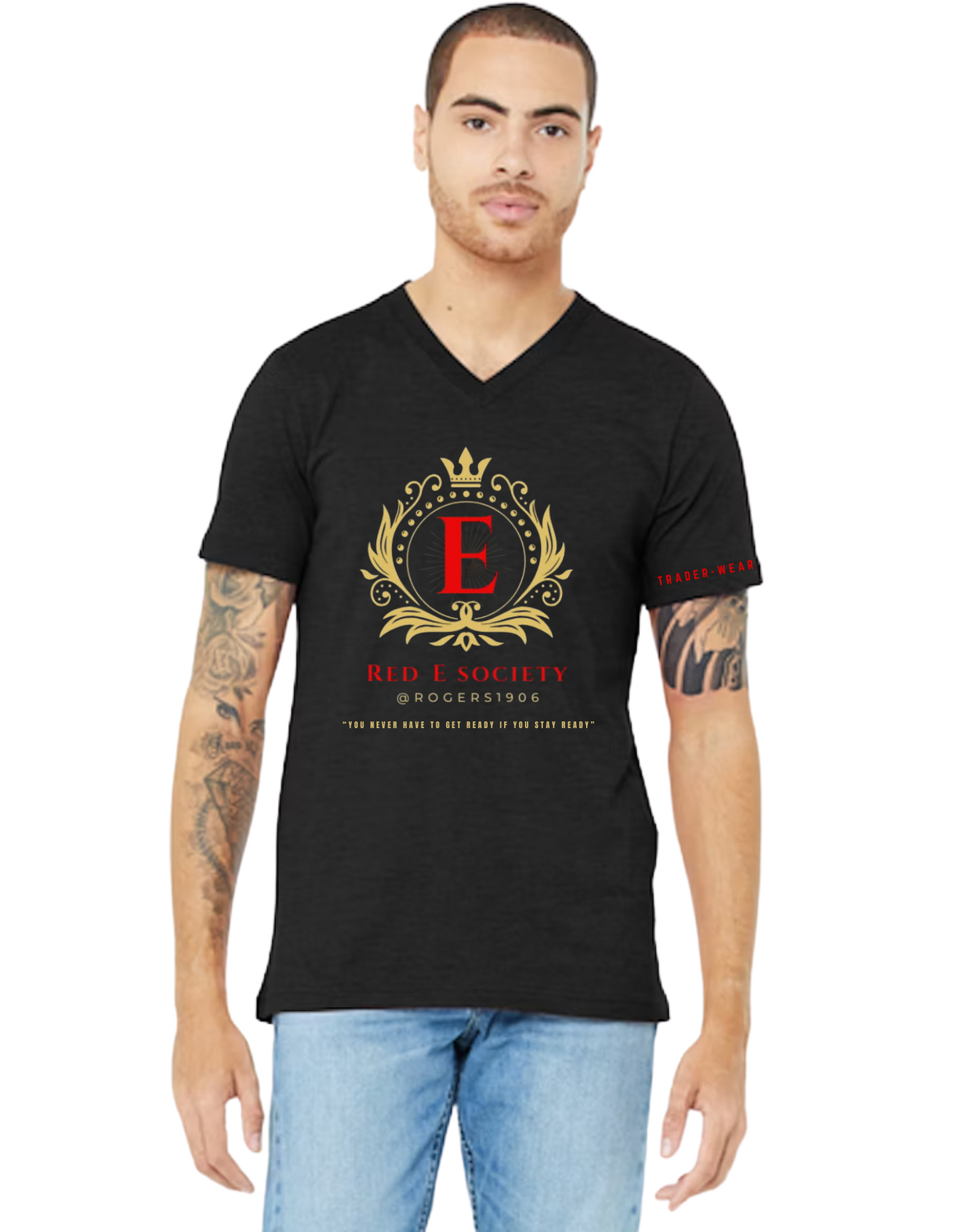 V-Neck Red-E-Society Tee